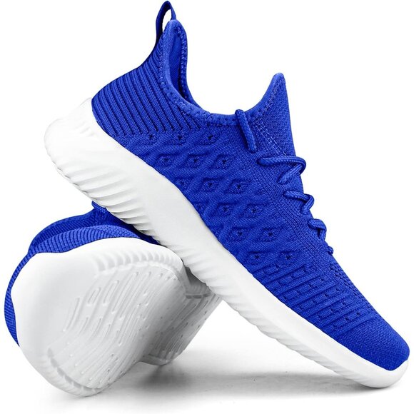 Women Royal Blue Slip-On Walking Shoes Lightweight Breathable Non-Slip Sneakers - Picture 4 of 6